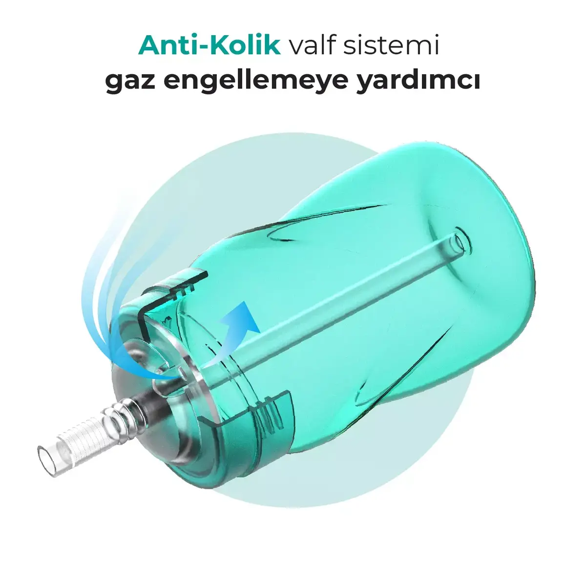 Mamajoo Akıtmaz Pipetli Bardak 270 ml Yeşil 