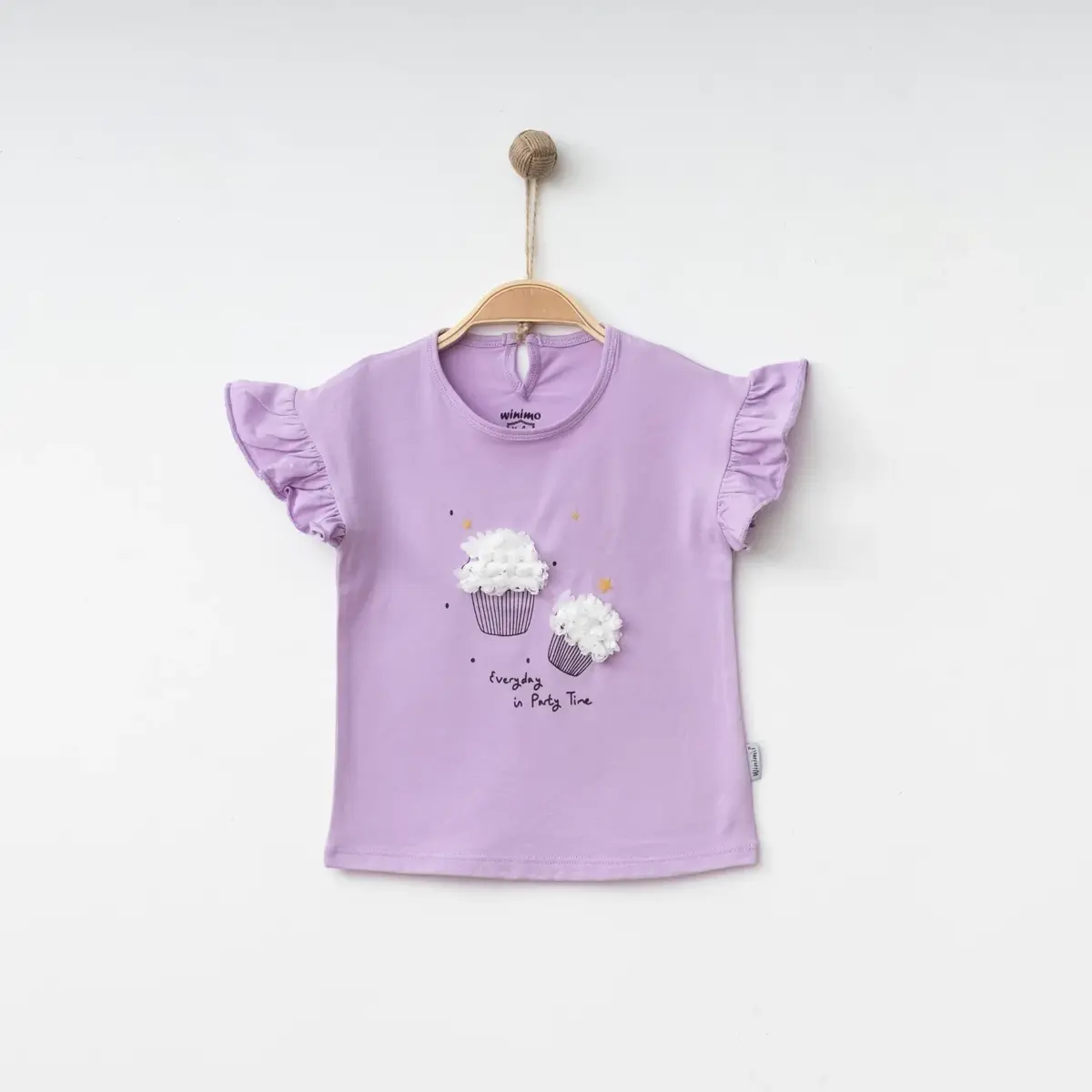 Winimo T-Shirt Cupcake Baskılı Lila