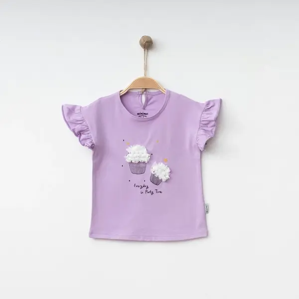 Winimo T-Shirt Cupcake Baskılı Lila