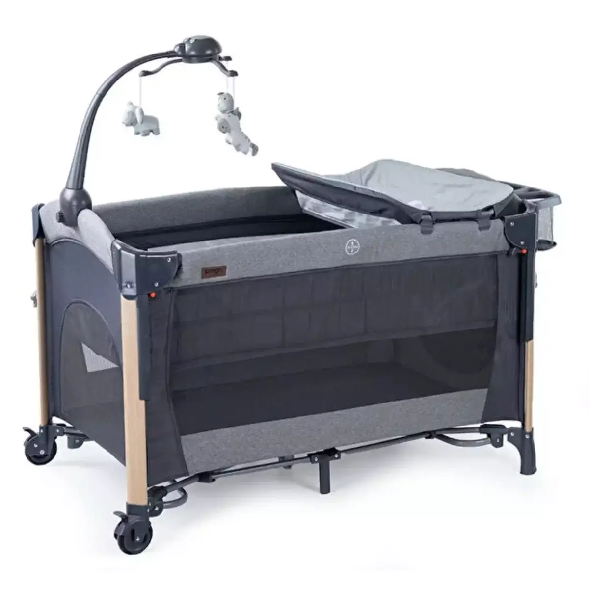 Prego 8069 Elips Plus Anne Yanı Oyun Parkı 70x120 cm Gri