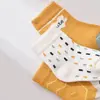 Bibaby Organik Çorap Soket 3lü Cute Hardal