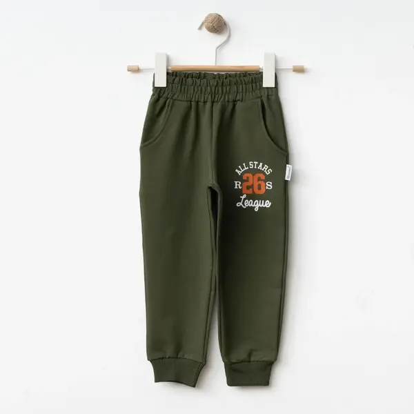 Winimo Çocuk Eşofman Altı Stars 26 Baskılı Haki