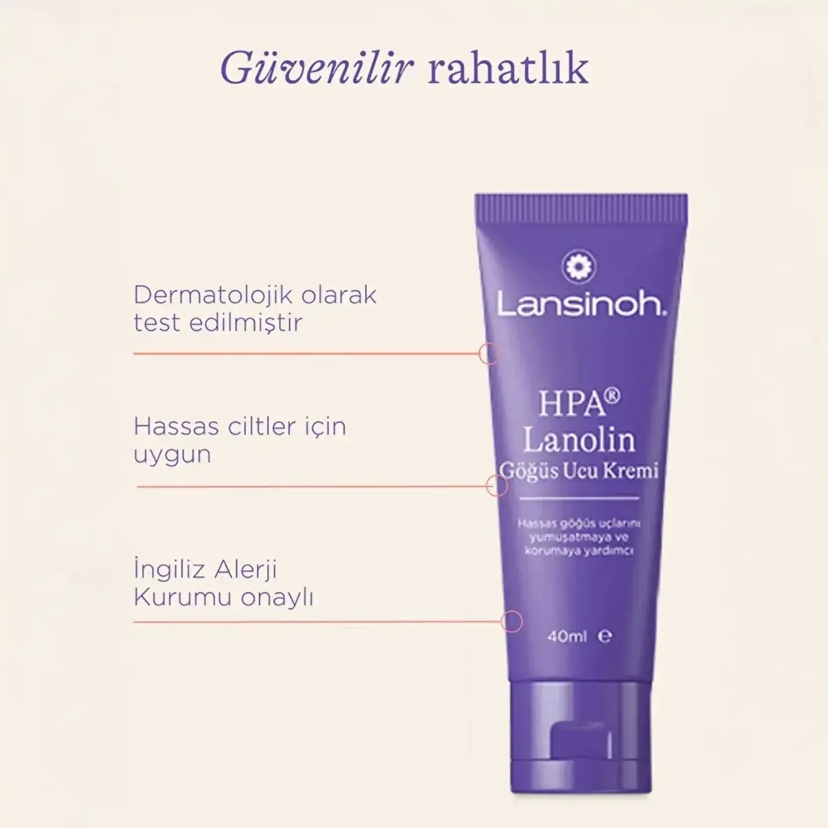 Lansinoh Lanolin Göğüs Ucu Kremi 40 ml x 3 Adet