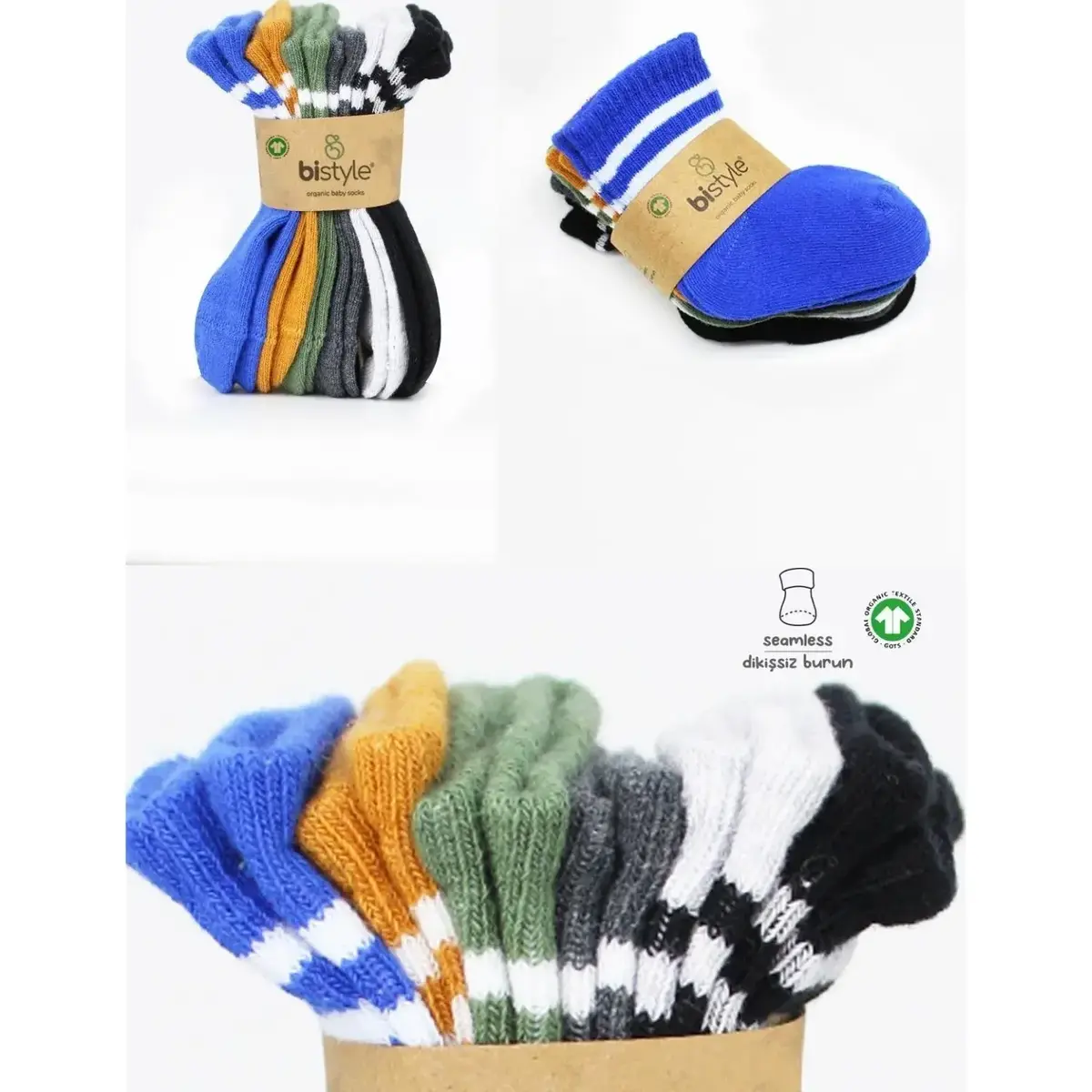 Bibaby Çorap Soket Bistyle 6lı Penye Çemberli Haki