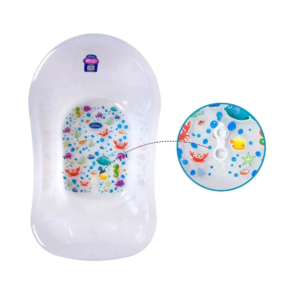 Sevi Bebe Giderli Bebek Banyo Küveti Desenli Şeffaf (Yeni)
