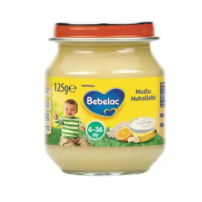 Bebelac Kavanoz Mamaları Muzlu Muhallebi 125 gr