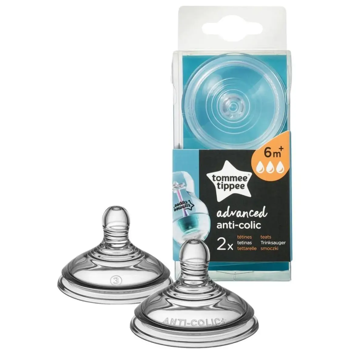 Tommee Tippee Gelişmiş Antikolik Biberon Emziği 2li Hızlı Akış