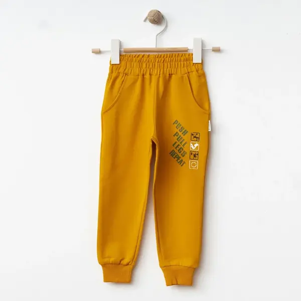 Winimo Çocuk Eşofman Altı Push Pull Baskılı Hardal