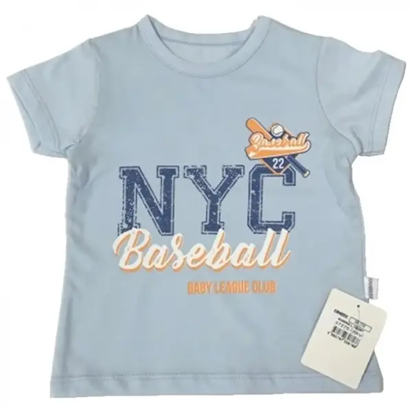 Bibaby T-Shirt Bimboo Baseball Mavi