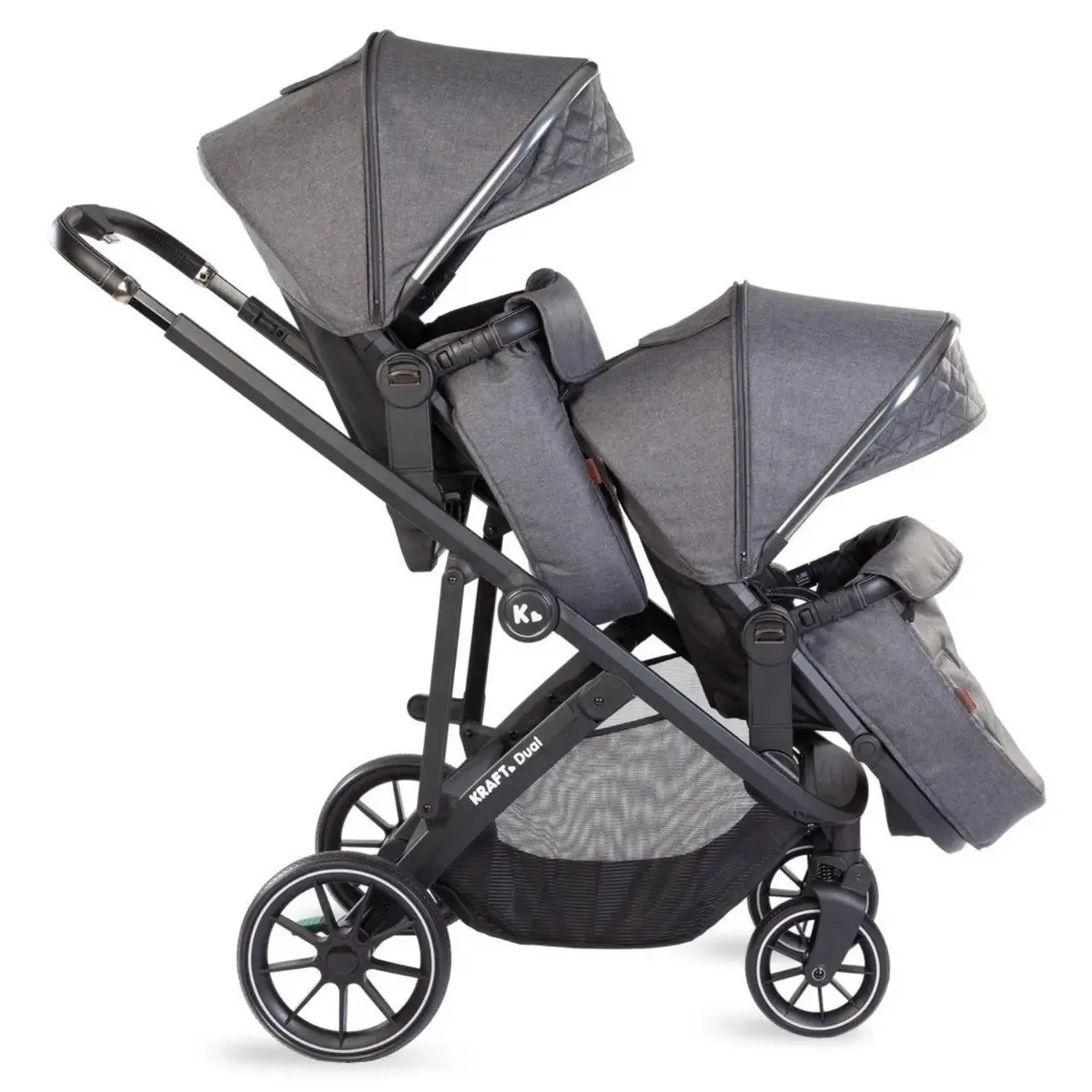Kraft Dual İkiz Bebek Arabası Dark Grey