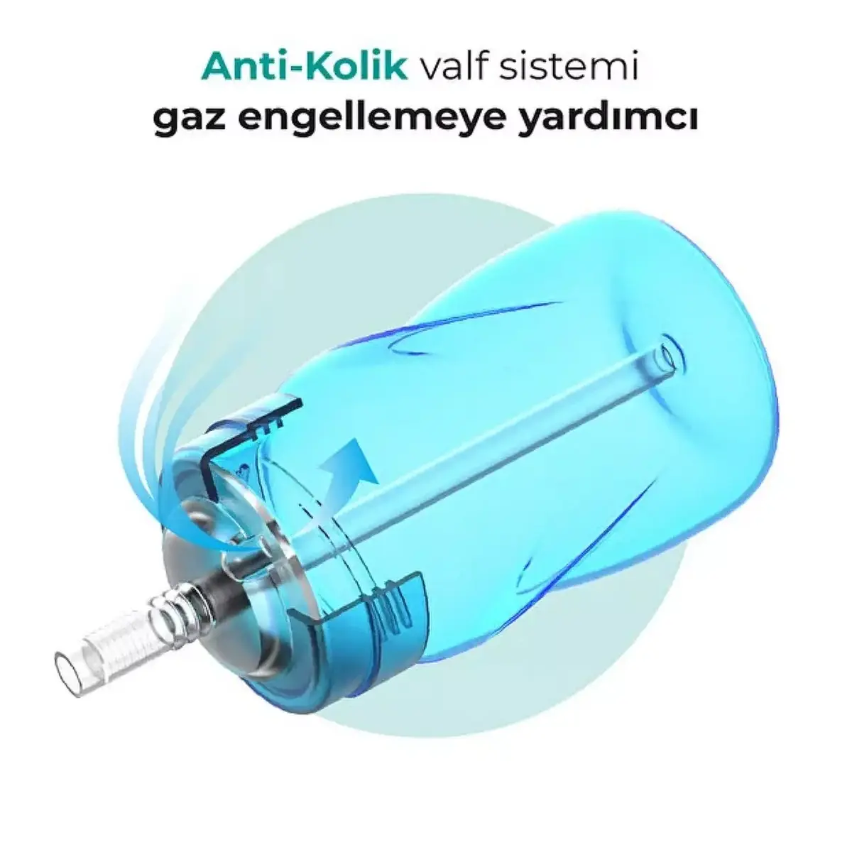 Mamajoo Akıtmaz Pipetli Bardak 270 ml Mavi