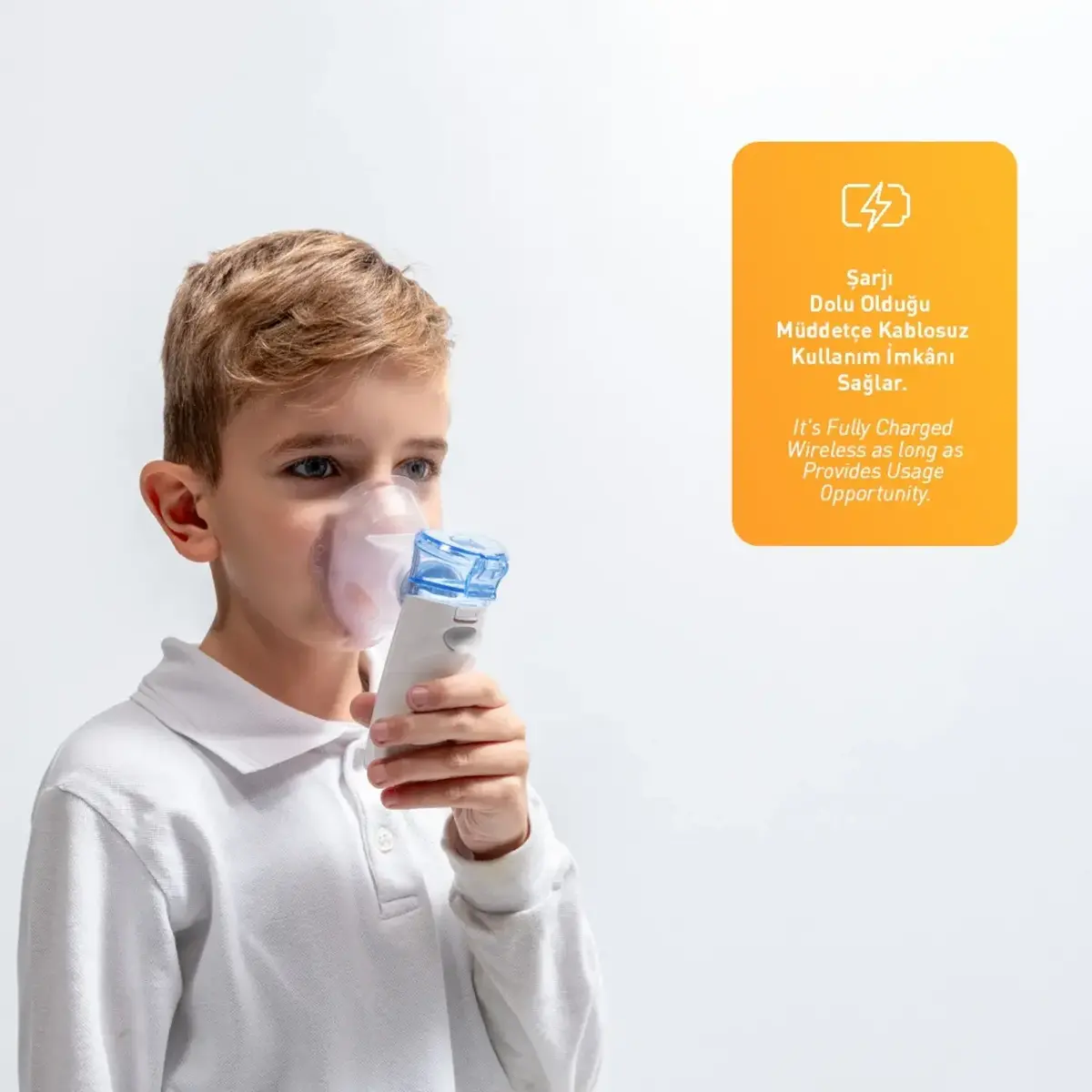 Kanz Taşınabilir Mesh Nebulizatör Şarjlı