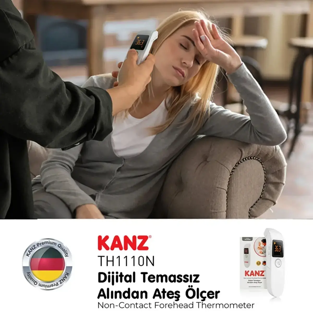 Kanz Dijital Temassız Alından Ateş Ölçer