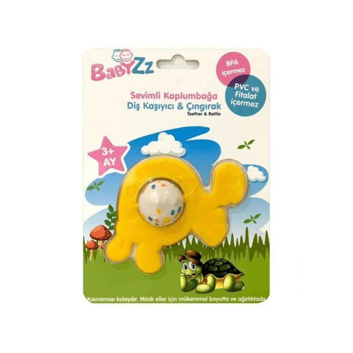 Let's Be Child Sevimli Kaplumbağa Diş Kaşıyıcı & Çıngırak