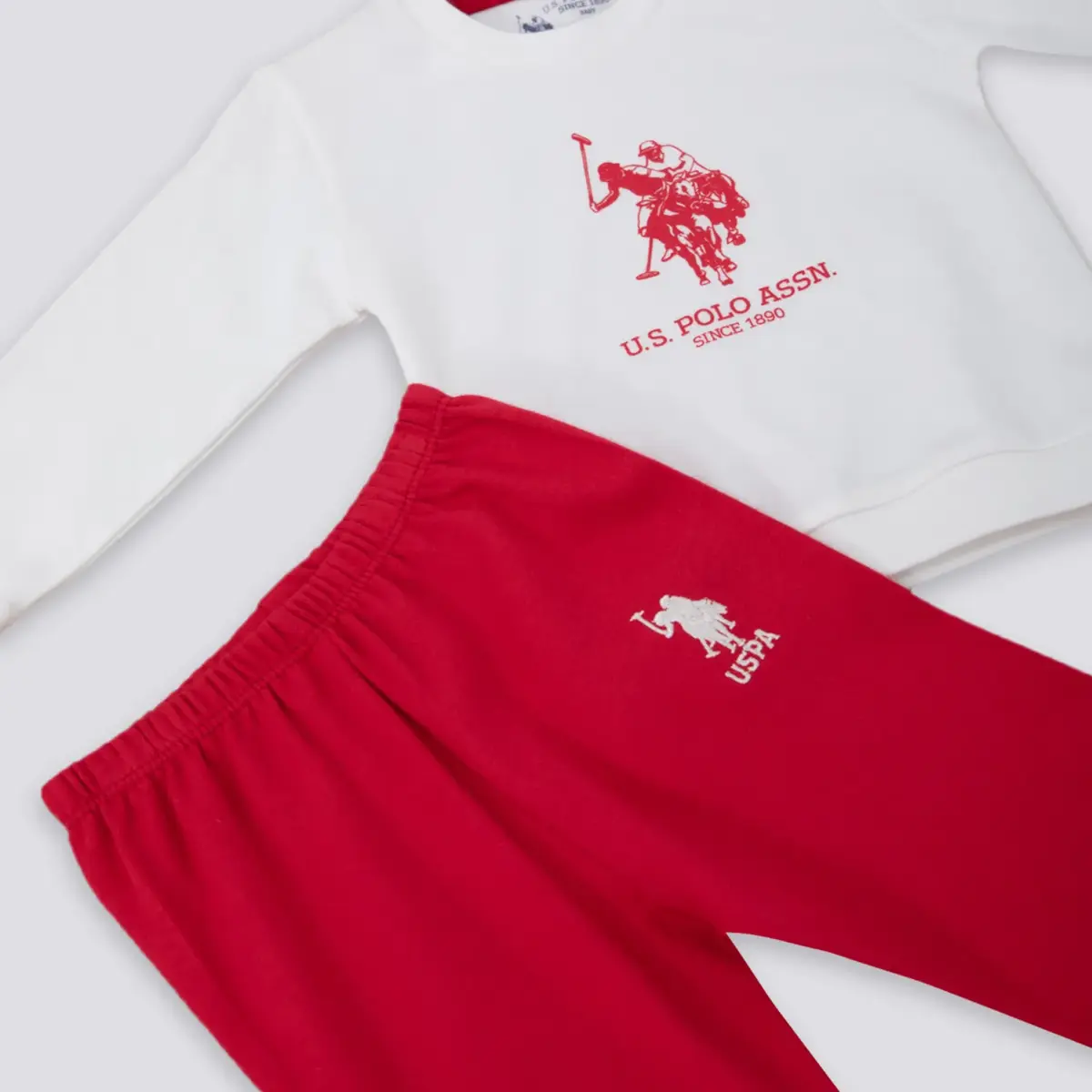 U.S. Polo 2li Takım Sweatshirt Krem