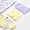 Bibaby Organik Zıbın Takımı Battaniyeli Tüllü Love You Baby Yellow Lavander