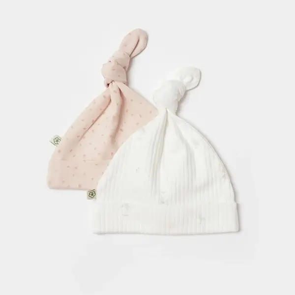 Bibaby Organik Şapka 2li Koala Jungle Pembe