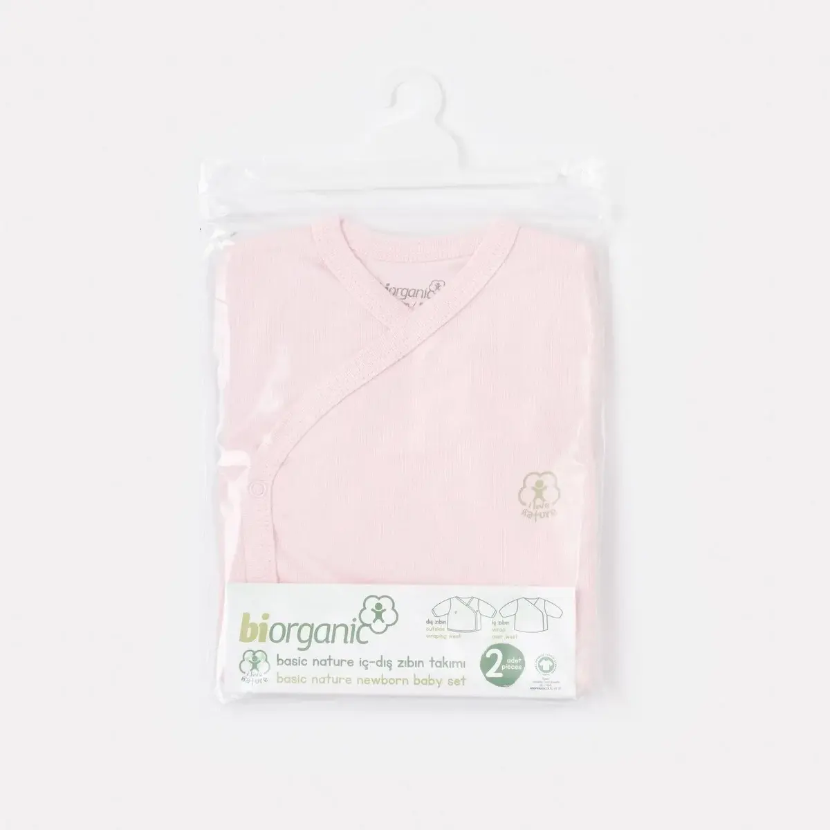 Bibaby Zıbın İç Dış Organik Nature Pembe