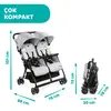 Chicco Ohlala İkiz Bebek Arabası Silver Cat
