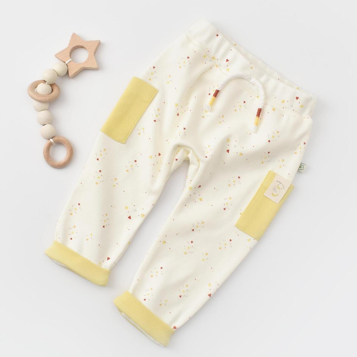 Bibaby Organik Pantolon Patiksiz Baby Racoon Vanilla Ice