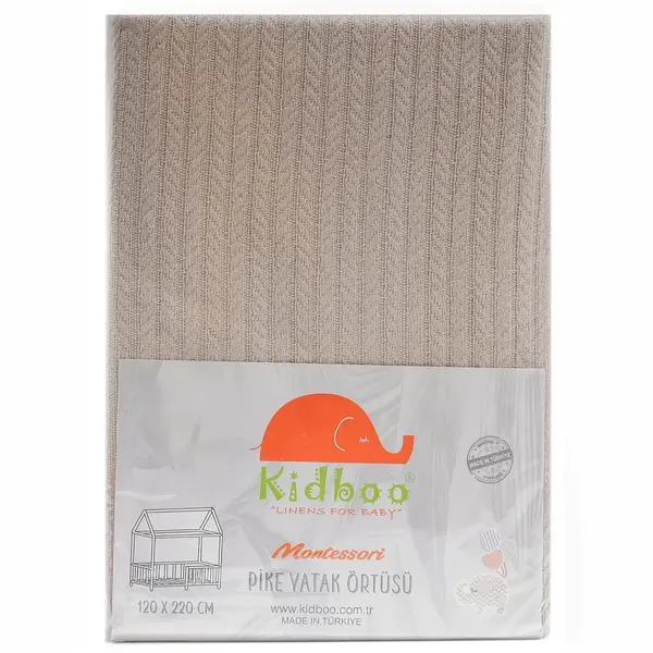 Kidboo Montesöri Pike Yatak Örtüsü Açık Kahve 120X220Cm