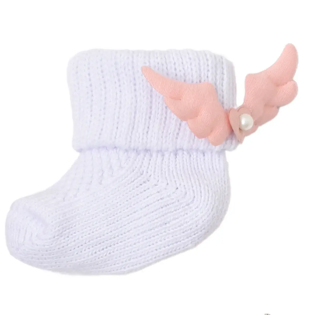 Bibaby Patik Çorap Angel Beyaz - Somon