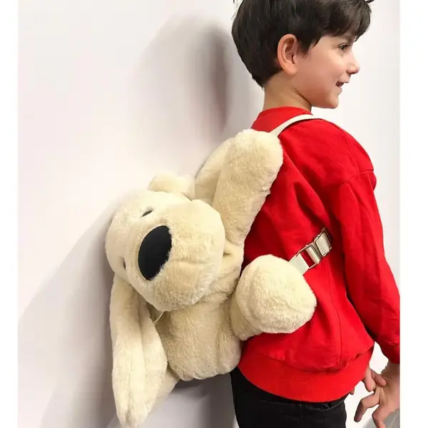 Babyjem Peluş Çanta Köpek Ekru