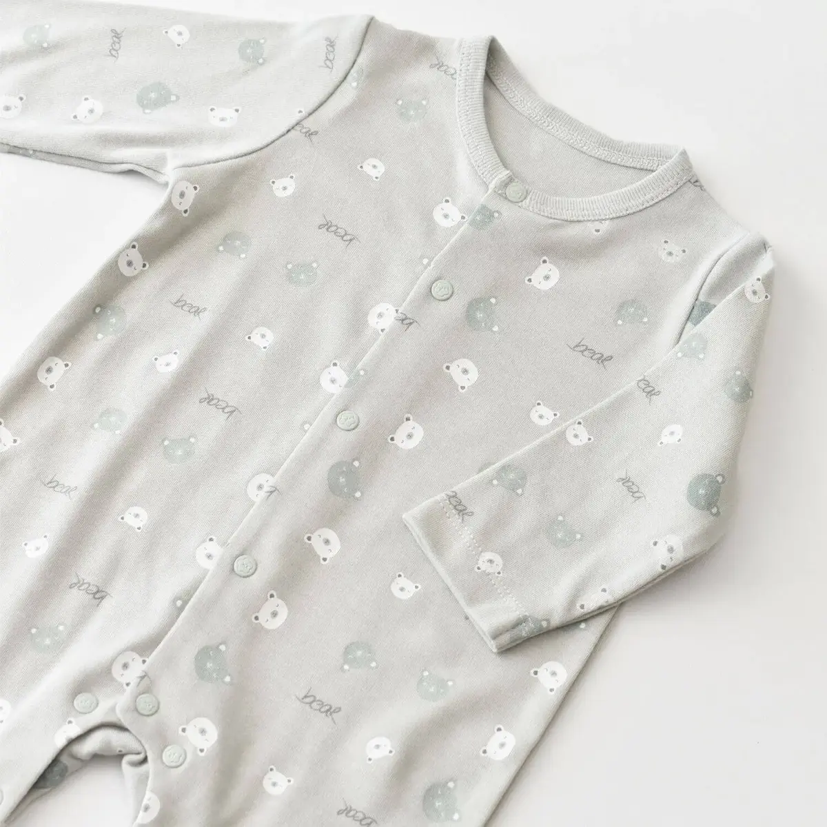 Bibaby Organik Tulum Takımı Tüllü Hug Me Bear Yeşil