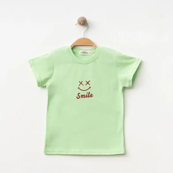 Winimo T-Shirt Smile Baskılı Fıstık Yeşili