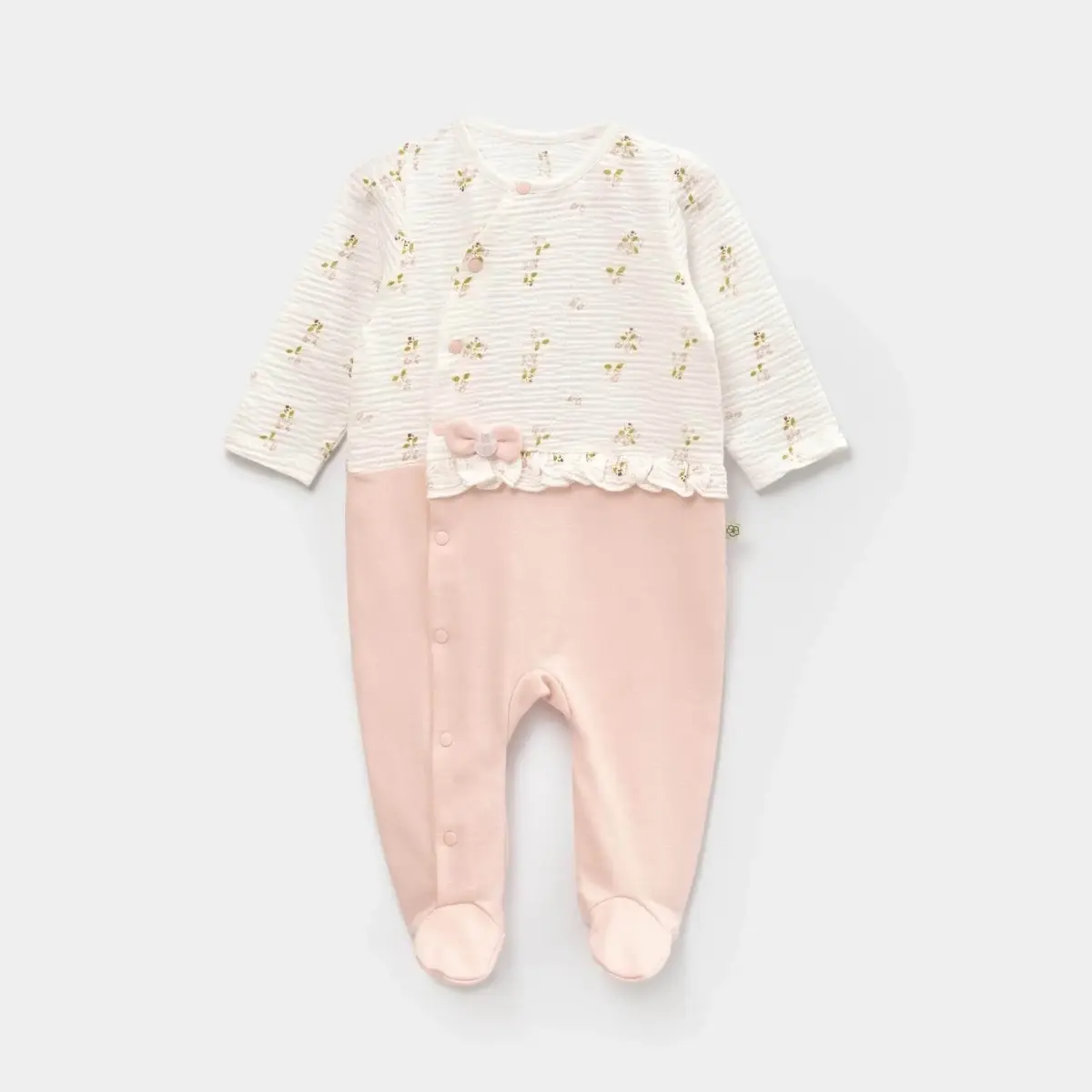 Bibaby Organik Tulum The Flowers Ekru - Pembe