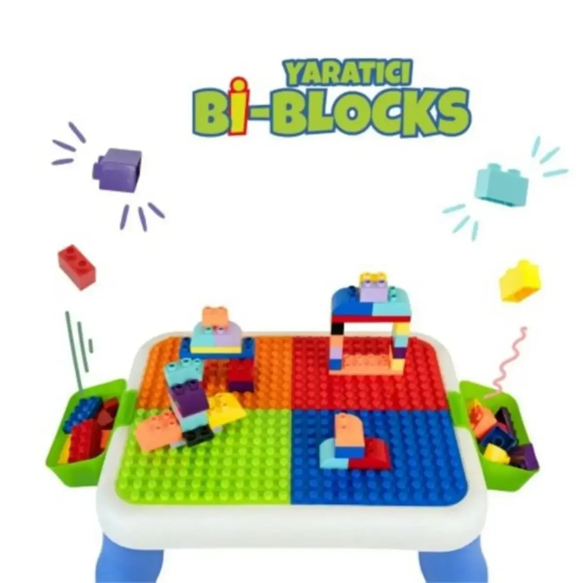 Büyük Sandalyeli Bi-Bloks Masası - Bloksuz