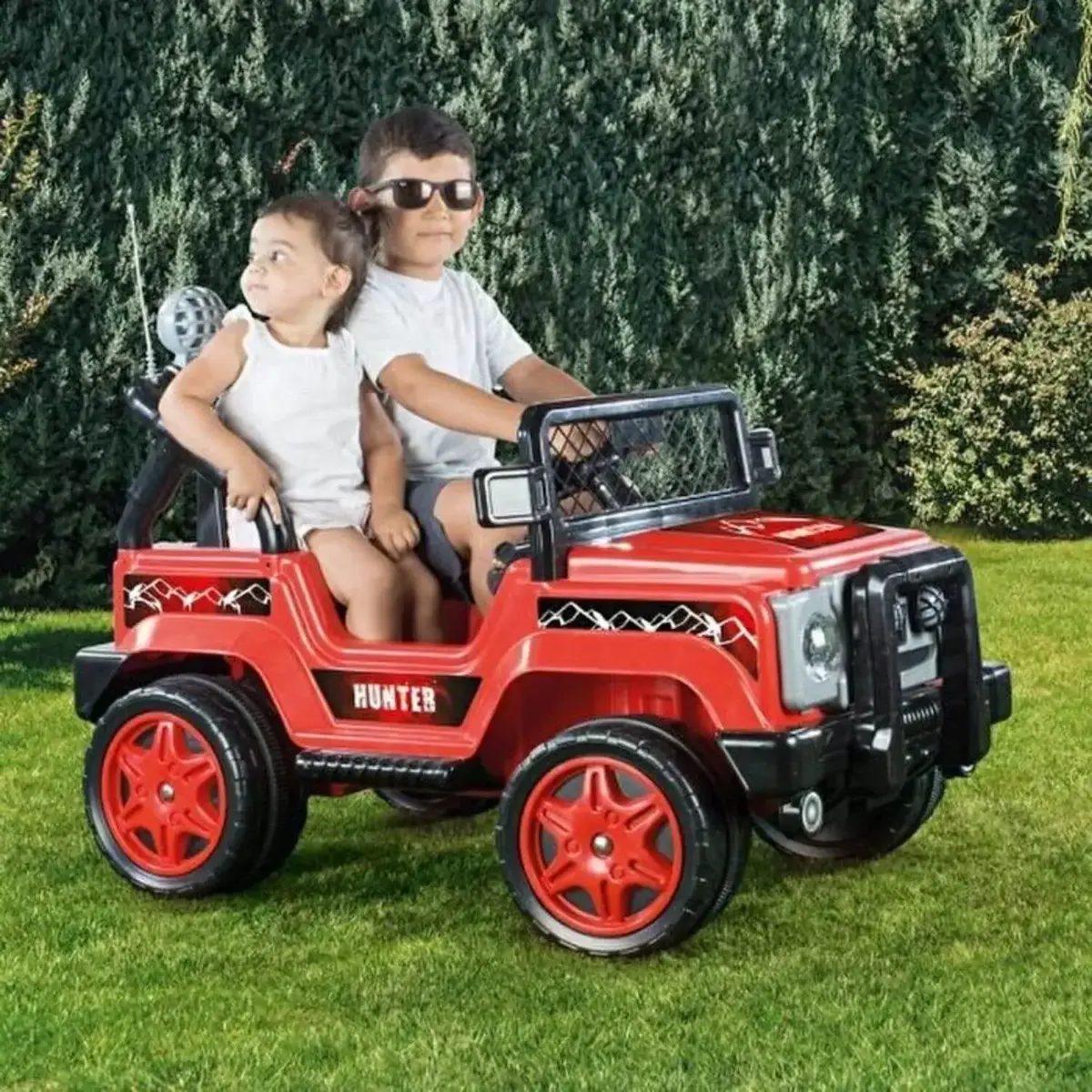 Dolu Hunter Akülü Araba Jeep Uzaktan Kumandalı Kırmızı 12 Volt