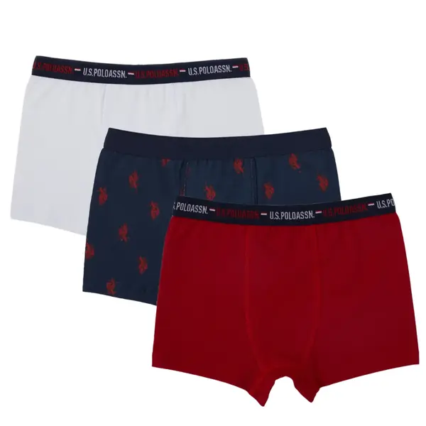 U.S. Polo Boxer 3lü Kırmızı