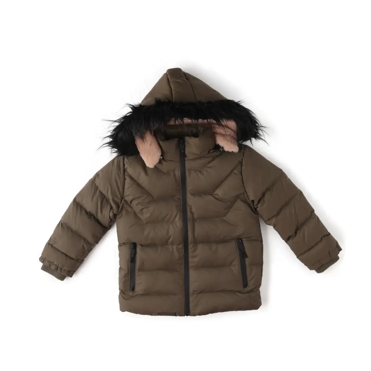 Angeltouch Su Geçirmez Kaz Tüyü Kaban Haki