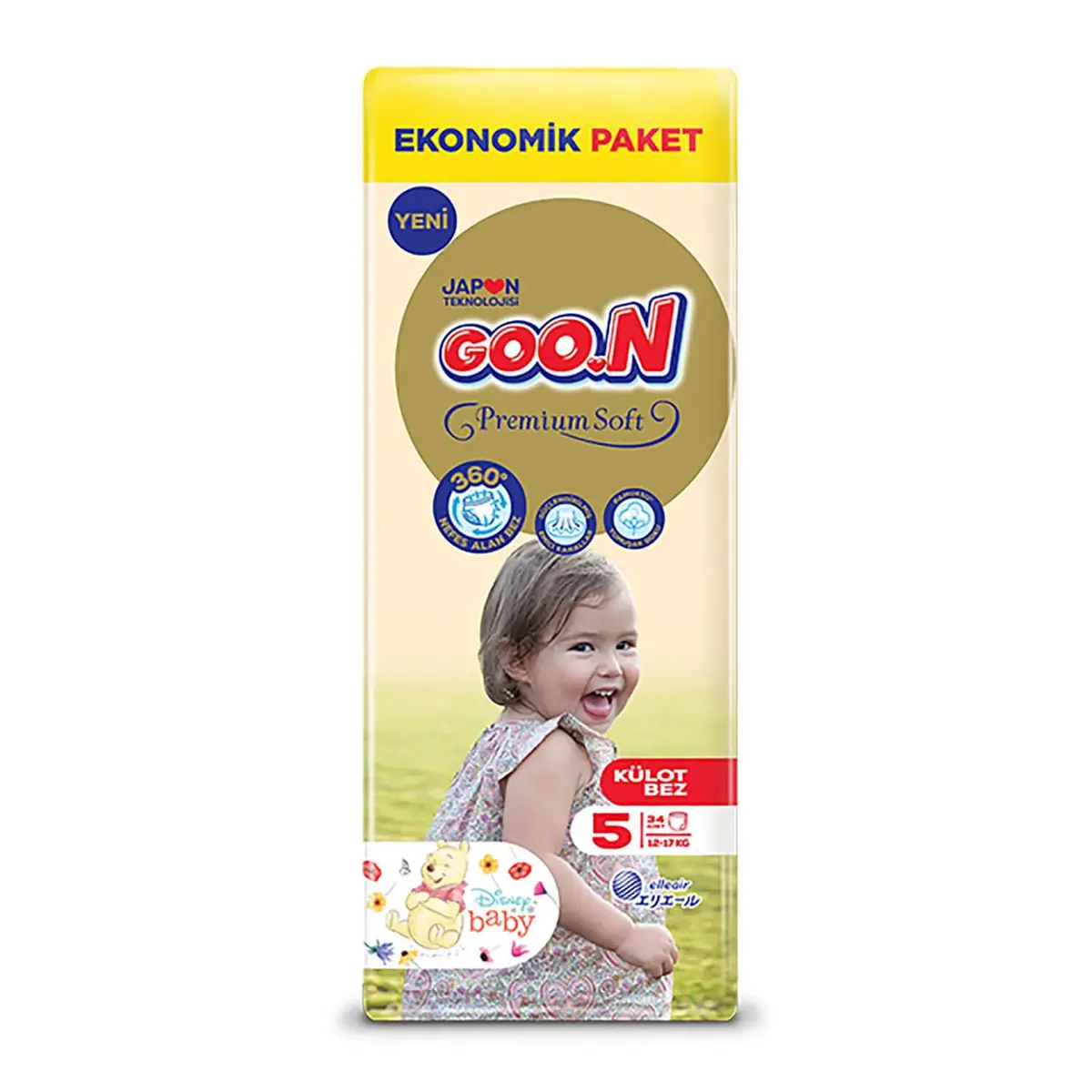 Goon Premium Külot Bebek Bezi 5 Beden 12-20 Kg 34lü Jumbo Paket