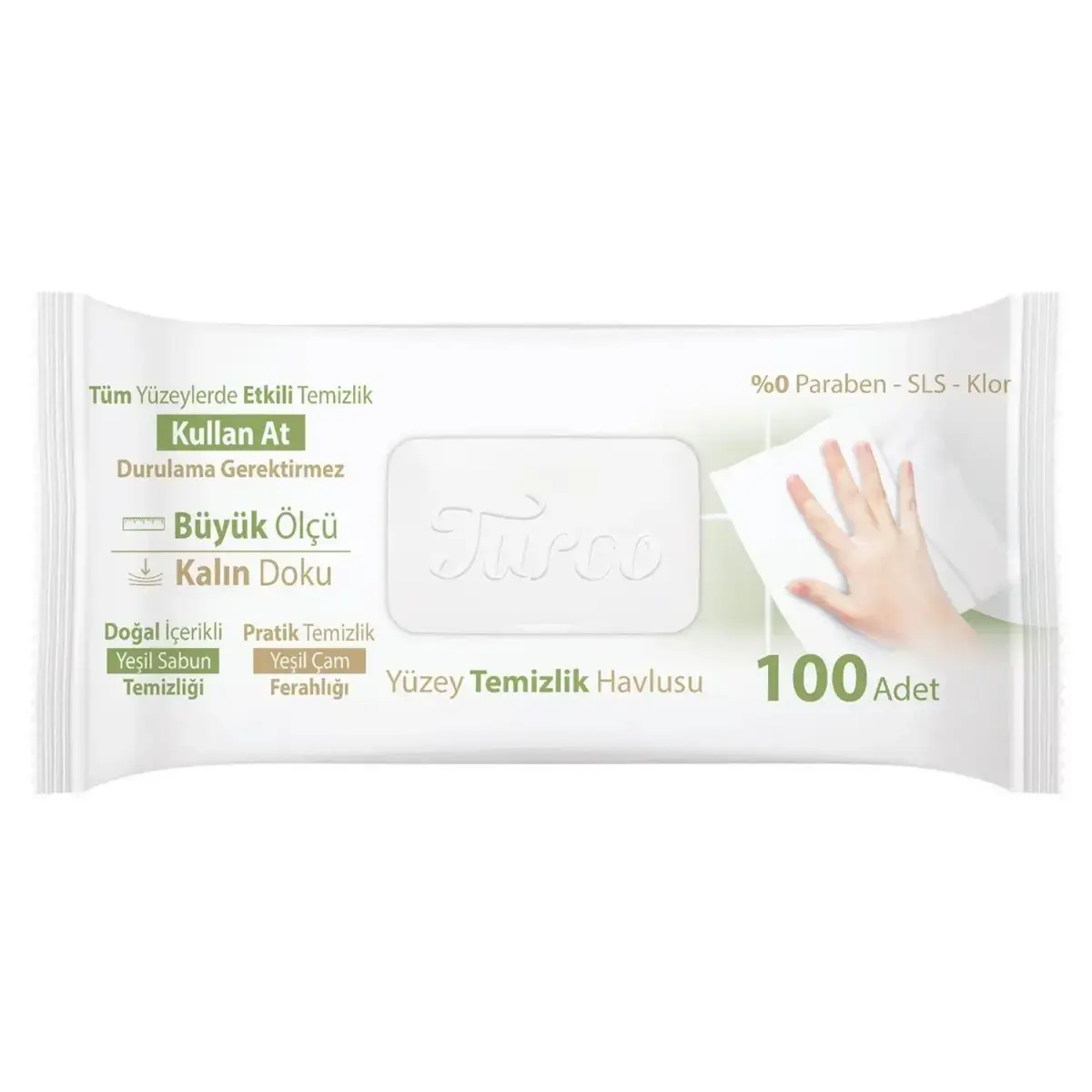 Baby Turco Doğadan Yüzey Temizlik Havlusu 100lü