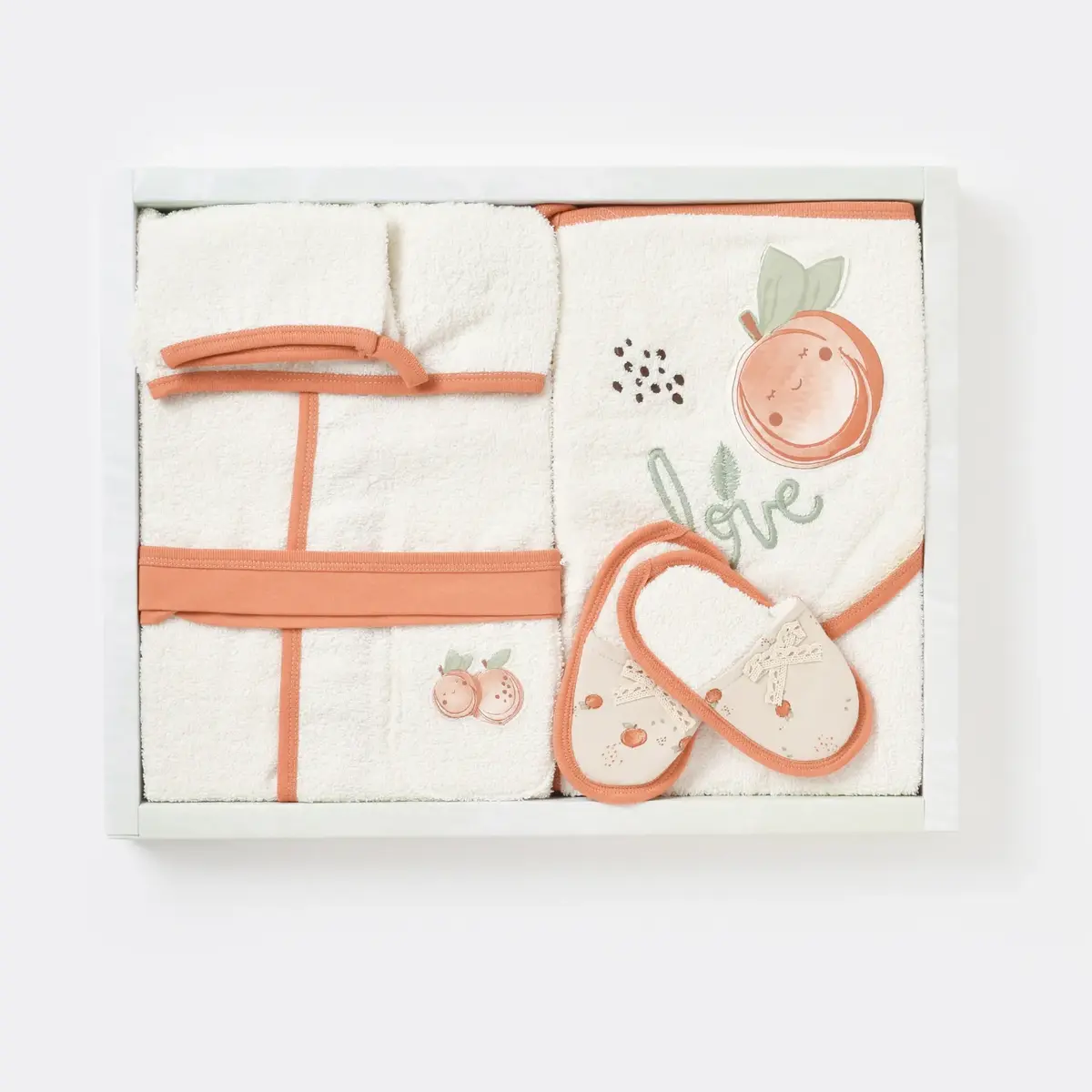 Bibaby Organik Bornoz Takımı Summer Fruit Caramel
