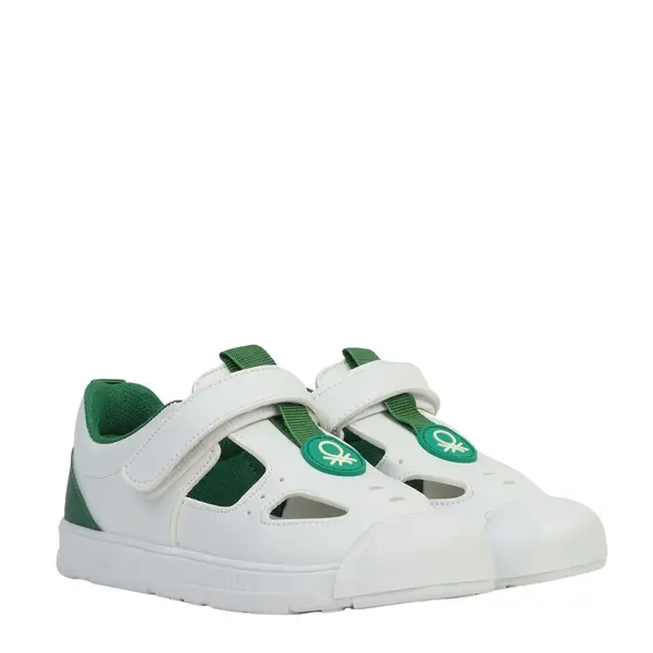 Benetton Sandalet Beyaz - Yeşil