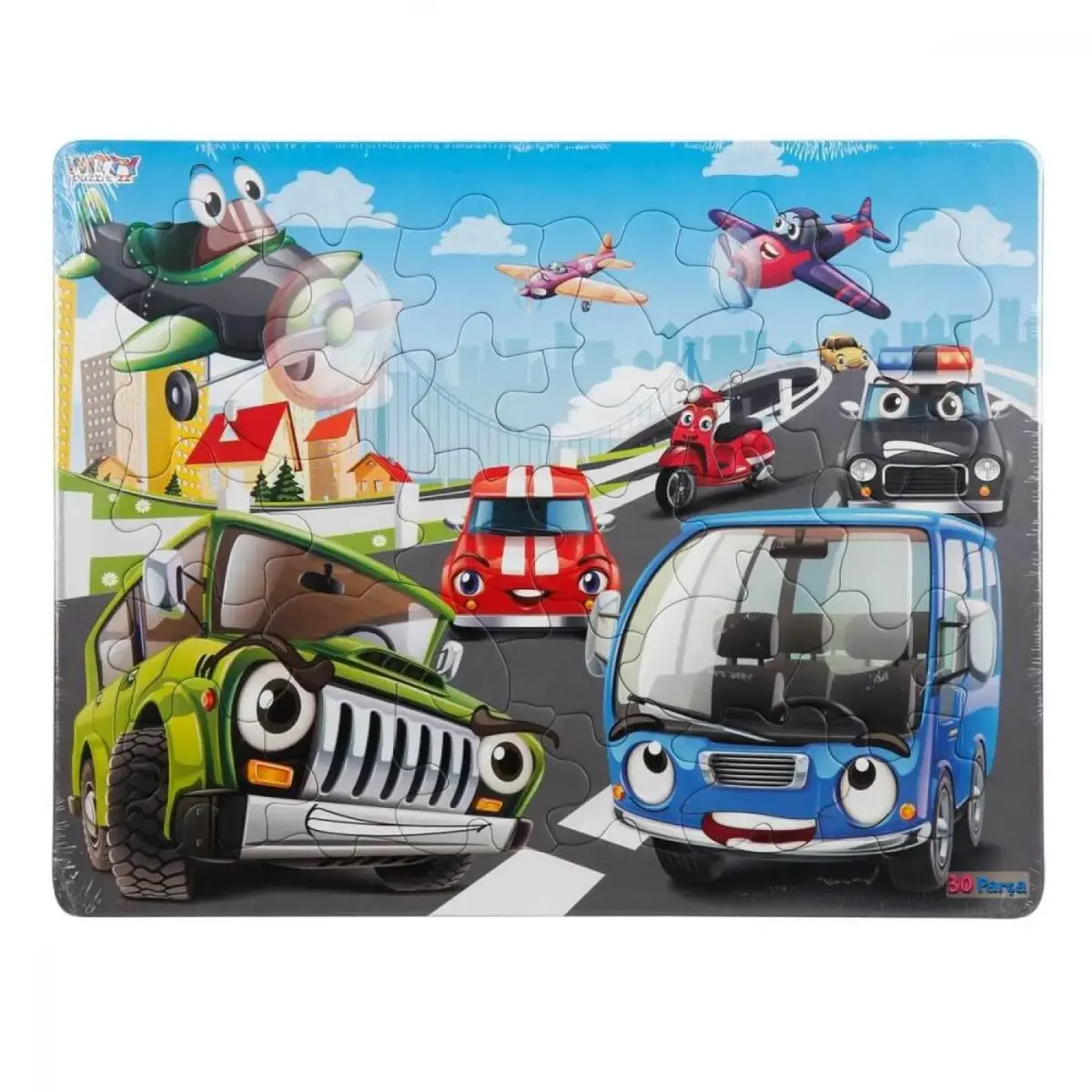 Frame Puzzle Arabalar Yolda 30 Parça