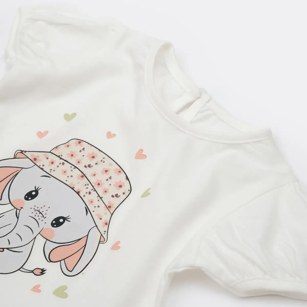 Bibaby 2li Takım Şortlu Cute Elephant Pembe