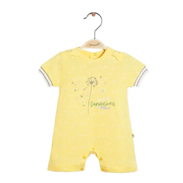 Bibaby Organik Tulum Şortlu Fly Dandelions Sarı - Ekru