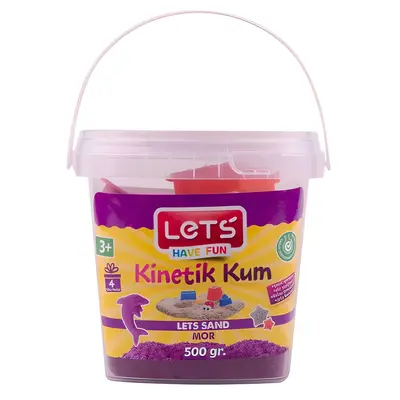 Lets Kinetik Kum 500 Gr Mor Plastik Kutu - L10159