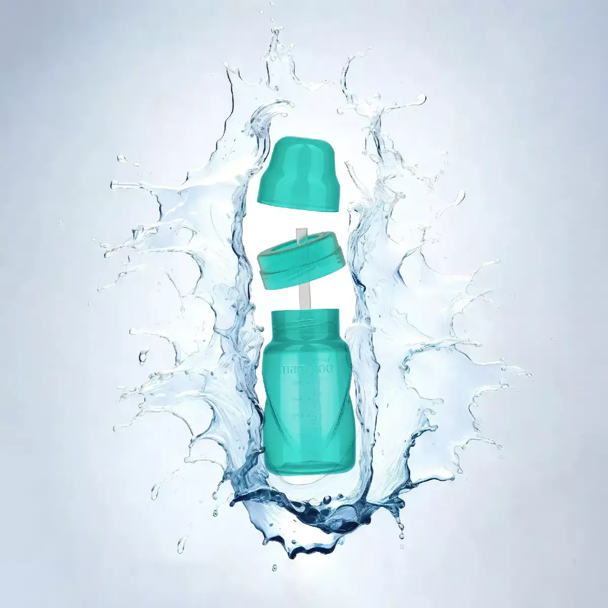 Mamajoo Akıtmaz Pipetli Bardak 270 ml Yeşil 