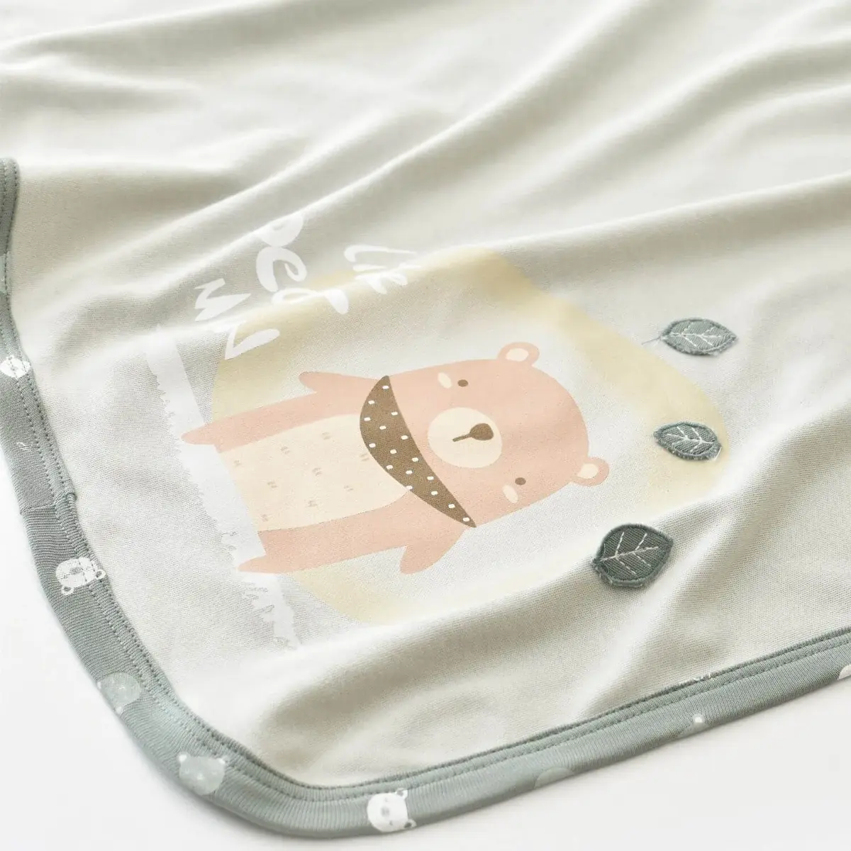 Bibaby Organik Battaniye Hug Me Bear Yeşil