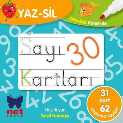 Yaz-Sil Sayı Kartları