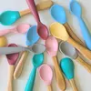 OiOi Nam Nam Silikon Mama Kaşığı 6+ Ay Bubble Beige - Bubble Beige