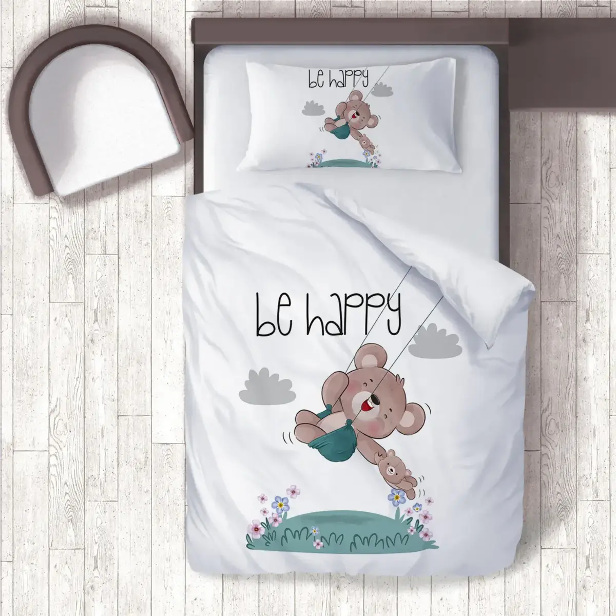 Momys Care Tatlı Ayıcık Bebek Nevresim Takımı 100x150 Cm