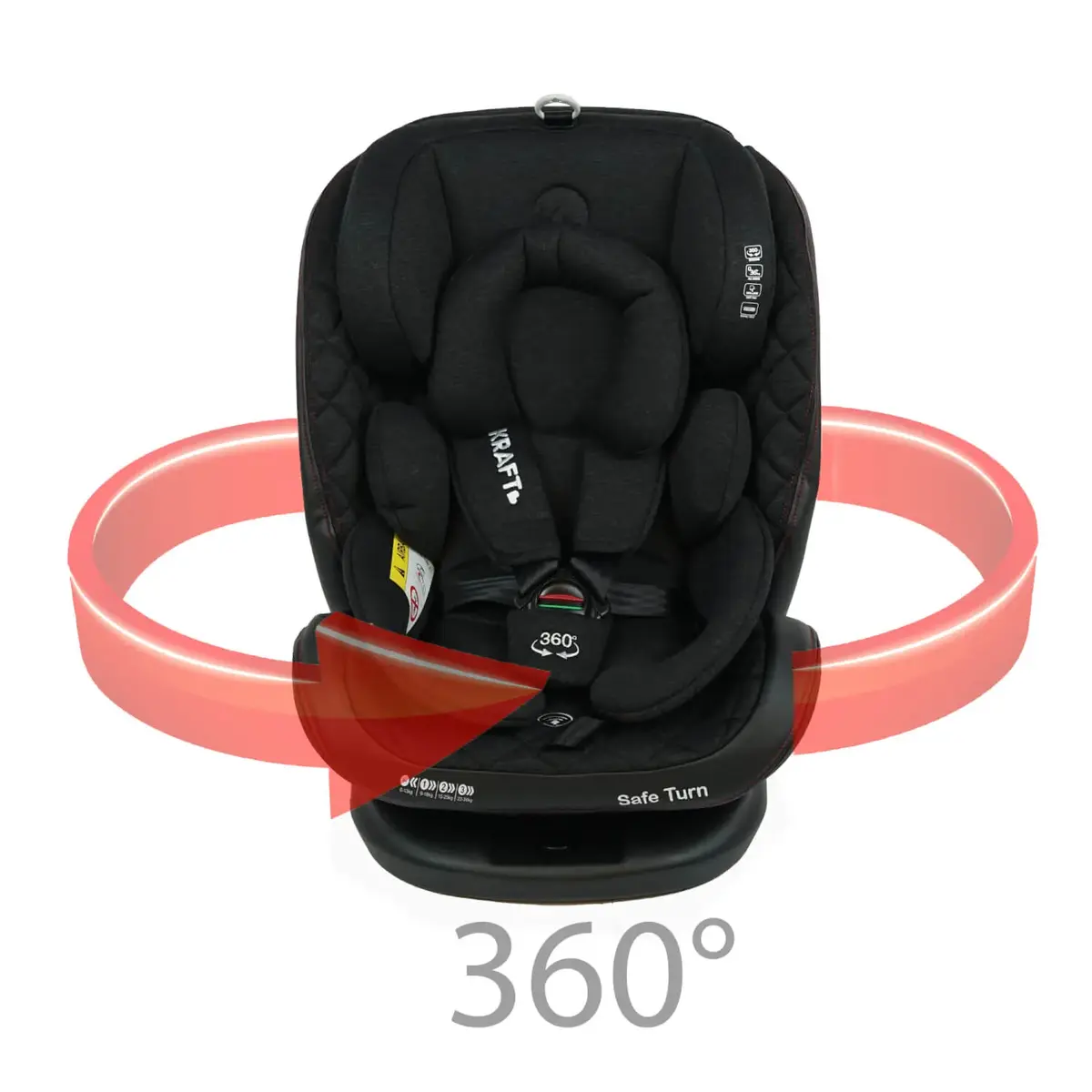 Kraft Safe Turn Oto Koltuğu 0-36 Kg Black