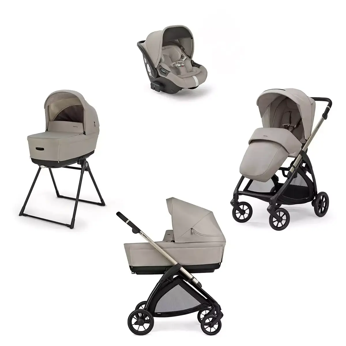 Inglesina Electa+ Bebek Arabası Darwin Recline 4'lü Sistem Battery Beige