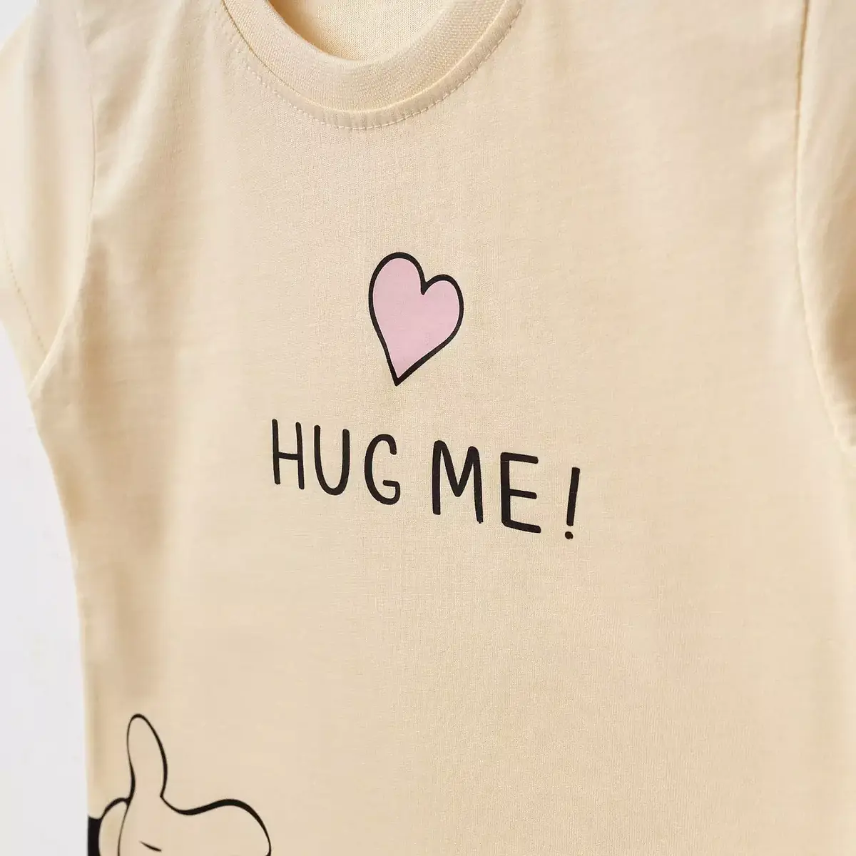 Bebolly 2li Takım Hug Me Baskılı Bej